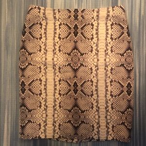 Snakeskin J Crew No. 2 pencil skirt Size 6